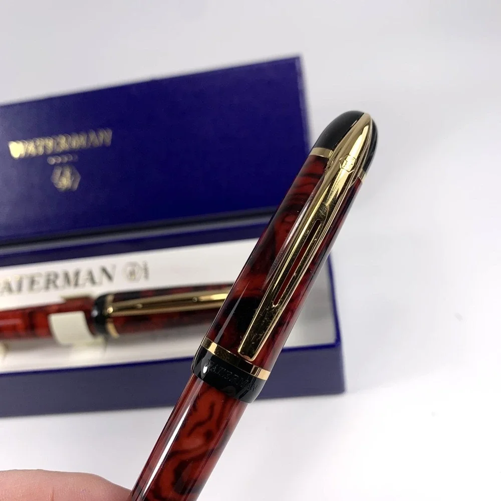 Waterman Phileas Red Marble Fountain Pen & Rollerball Set in Box - Ink & Manual‎